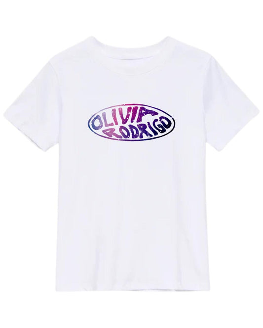 Olivia colour fade  logo graphic print soft cotton high-quality
